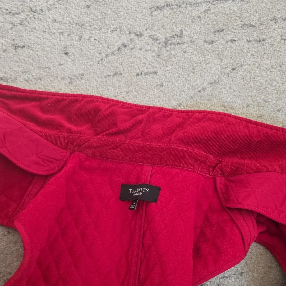 Talbots Vest Women's  Button Front Top Fleece Lined Casual Outdoors, M, Preowned - Picture 13 of 13